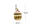 Llavero de Peluche Pastel con Velita Color Cafe