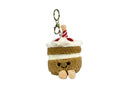 Llavero de Peluche Pastel con Velita Color Cafe