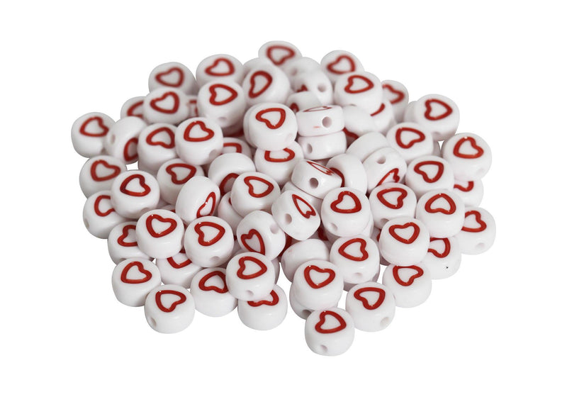 Corazones de Acrilico Blanco