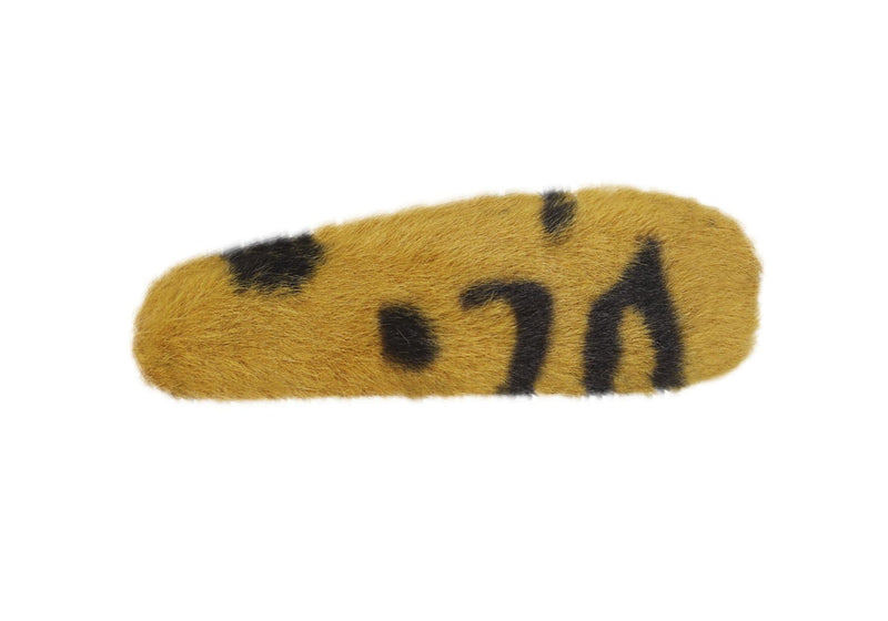 Hairclips Peluche Animal Print Amarillo