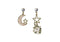 Aretes Unicornio y Luna