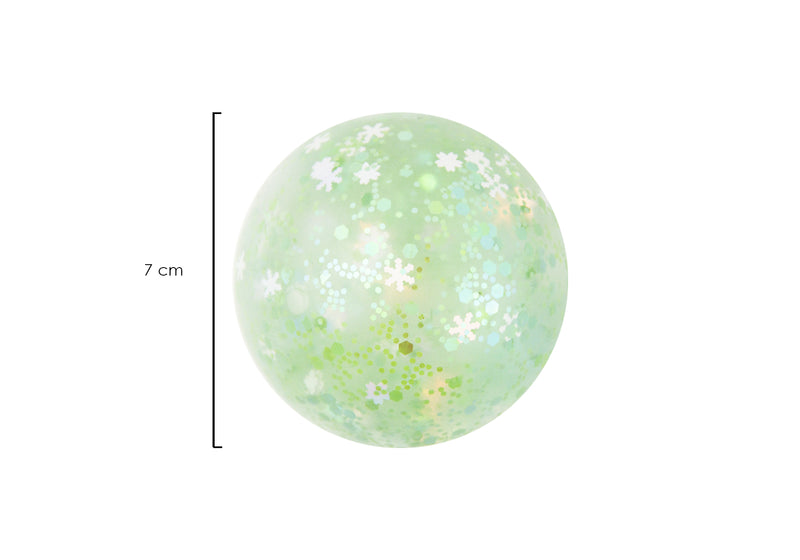 Squeeze Ball Slime Copos de Nieve Verde 7 cm