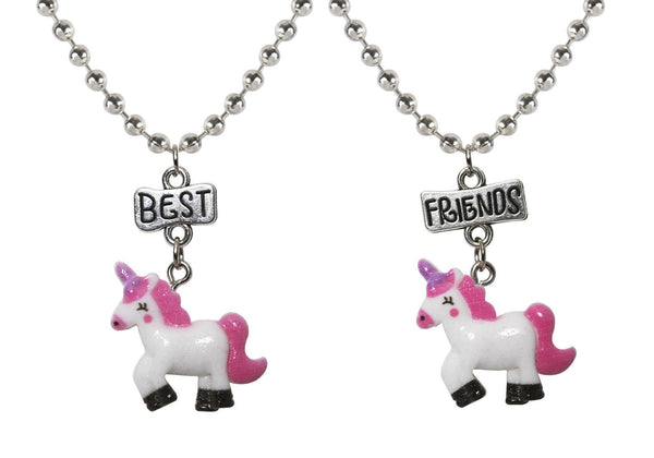 Collar BFF Unicornios Blancos Pelo Rosa