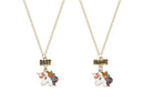 Collarcitos BFF unicornios blancos