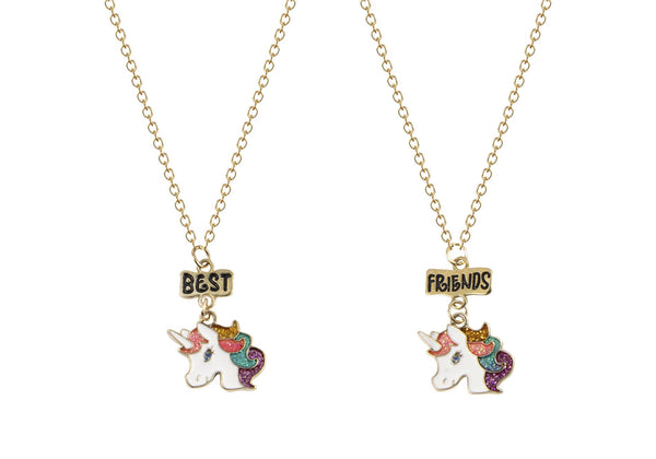 Collarcitos BFF unicornios blancos