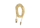 Cable Cargador Metalico iPhone Dorado 2 m