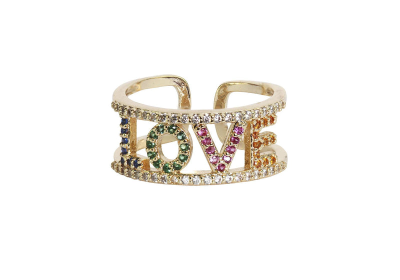 Anillo Ajustable Rainbow LOVE