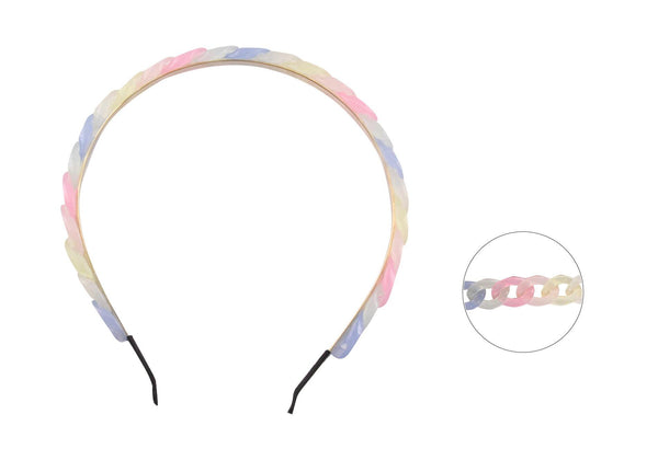 Diadema de eslabones rainbow pastel