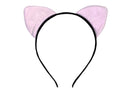 Diadema Orejas de Gato Rosa Tornasol