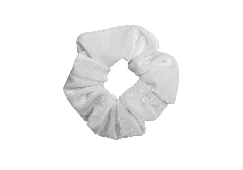 Scrunchie Terciopelo VSCO Blanco