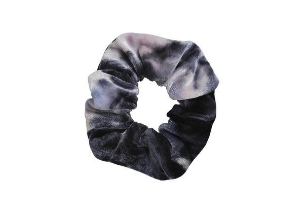 Scrunchie Tie Dye Azul Blanco Negro