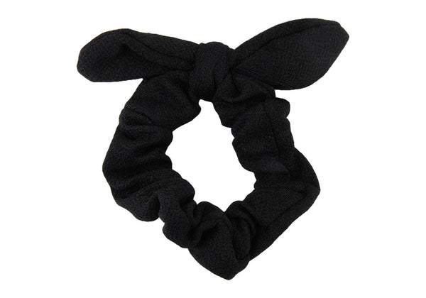 Scrunchie con Mono Texturas color negro