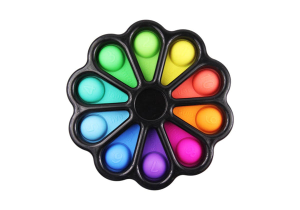 Flower Fidget Multicolor Color Negro