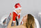 Gorrito de Navidad Rojo Metálico Santa Claus Tamaño Mediano