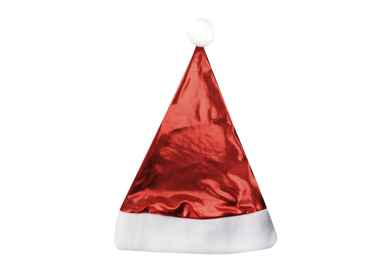 Gorrito de Navidad Rojo Metálico Santa Claus Tamaño Chico