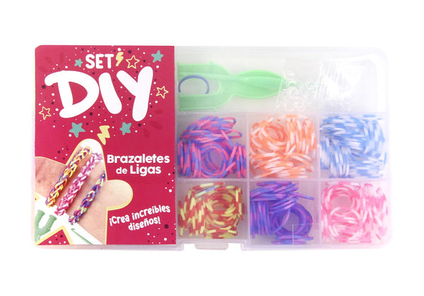 Kit de bandas elásticas Loom Bands para crear pulseras