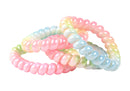 Set de 4 Ligas Espiral Rainbow Pastel Aperlada