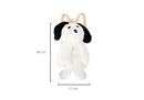 Mochila Peluche Perro Color Blanco con Negro