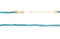 Brazalete Delgado Cadena con Hilo Trenzado Celeste Dorado 170 mm