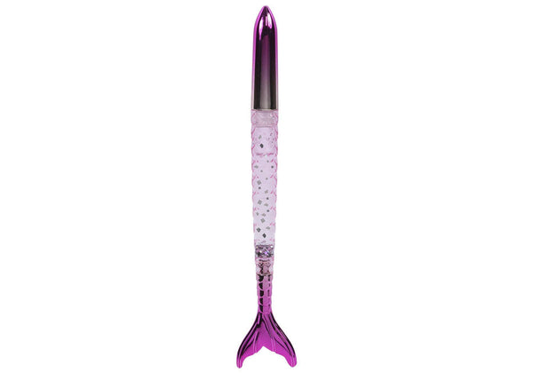 Pluma Cola de Sirena Agua con Glitter Lila