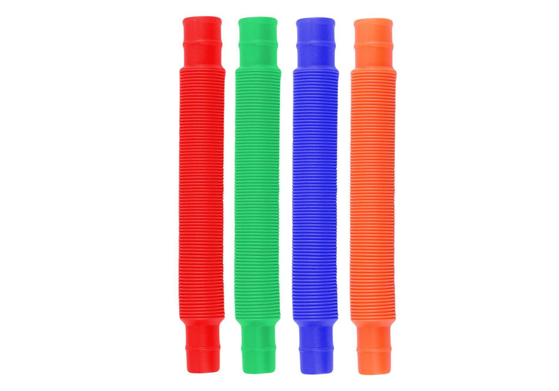 Pop Tube Set 4 Piezas Chico Naranja / Azul / Rojo / Verde