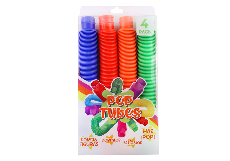 Pop Tube Large Set Orange / Blue / Red / Green