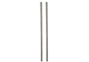Set de 2 Popotes Acero Inoxidable Rectos Plateados