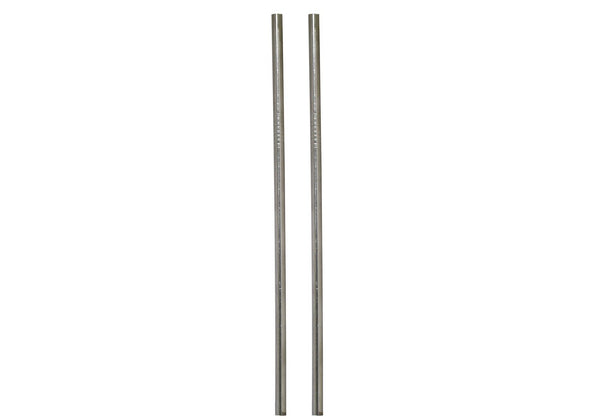 Set de 2 Popotes Acero Inoxidable Rectos Plateados