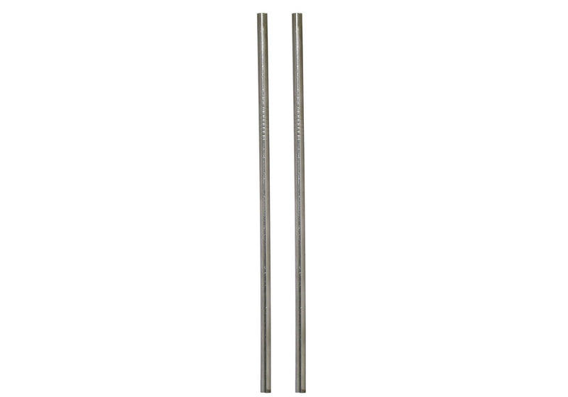 Set de 2 Popotes Acero Inoxidable Rectos Plateados