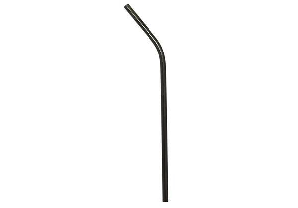 Popote Acero Inoxidable Curvo Negro