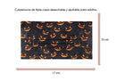 Cubrebocas 3 Capas de Sellado Ultrasónico Plisado Halloween Negro con Naranja 10 Piezas