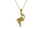 Collar Acero Inoxidable Dorado con Dije Flamingo