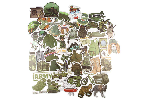 Stickers VSCO Accesorios Militares 50 Pzas