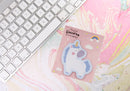 Block de notas mini unicornio unicornio azul