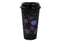 Vaso Cafetero San Valentin Color Negro con Corazones Rojo / Aqua